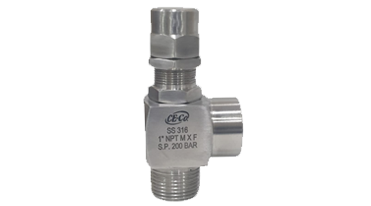 High Angle Pressure Relief Valve